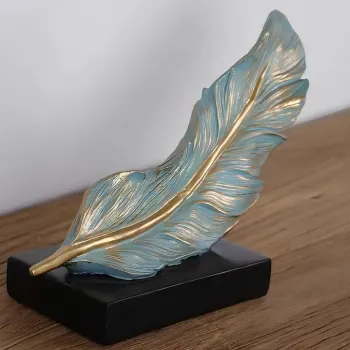 Decoratiune, CY0360, 19x21x12 cm, Poliester, Verde menta imagine