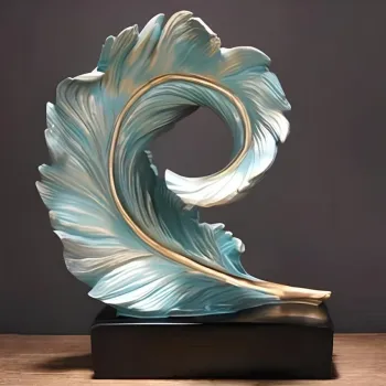 Decoratiune, CY0361, 26x24x11 cm, Poliester, Verde menta imagine