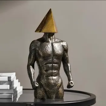 Decoratiune, CY0372, 22x15x7 cm, Poliester, Maro antichizat imagine