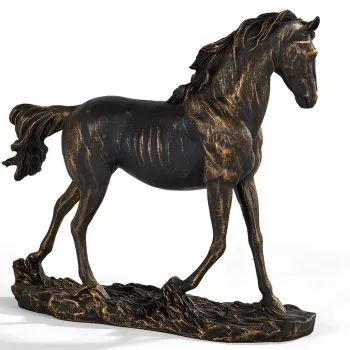 Decoratiune, CY0379, 30x12x43 cm, Poliester, Negru imagine