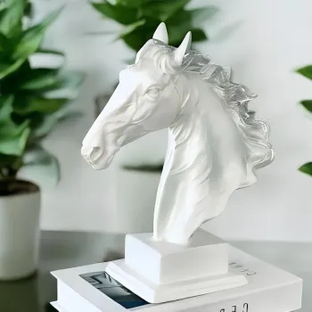 Decoratiune, CY0385, 26x14x36 cm, Poliester, Alb imagine