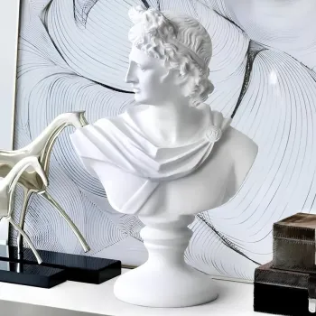 Decoratiune, CY0388, 22x10x32 cm, Poliester, Alb imagine