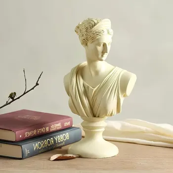 Decoratiune, CY0390, 19x10x32 cm, Poliester, Crem imagine