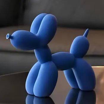 Decoratiune, CY0411, 17x8x22 cm, Poliester, Albastru imagine