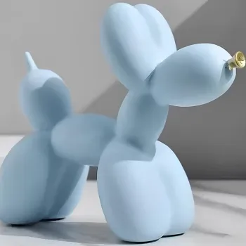 Decoratiune, CY0424, 17x8x22 cm, Poliester, Bleu imagine