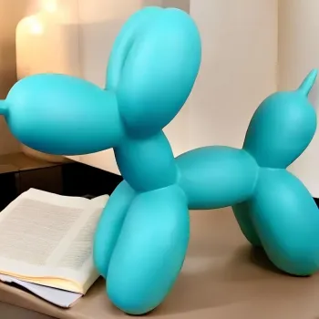 Decoratiune, CY0426, 17x8x22 cm, Poliester, Turcoaz imagine