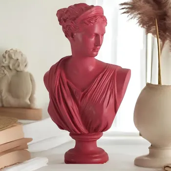 Decoratiune, CY0436, 19x10x32 cm, Poliester, Rosu imagine