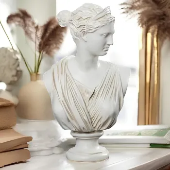 Decoratiune, CY0437, 19x10x32 cm, Poliester, Bej imagine