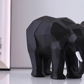 Decoratiune, CY0440, 14x25x20 cm, Poliester, Negru imagine