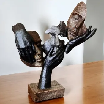 Decoratiune, CY0465, 29x9x33 cm, Poliester, Negru imagine