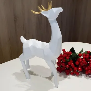 Decoratiune, CY0466, 7x17x29 cm, Poliester, Alb imagine