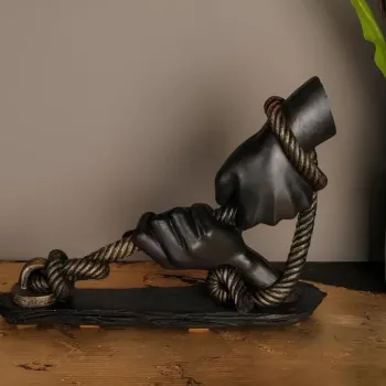 Decoratiune, CY0471, 35x10x26 cm, Poliester, Negru imagine