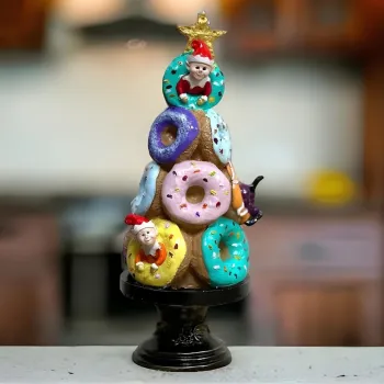 Decoratiune, CY0668, 10x10x32 cm, Poliester, Multicolor imagine