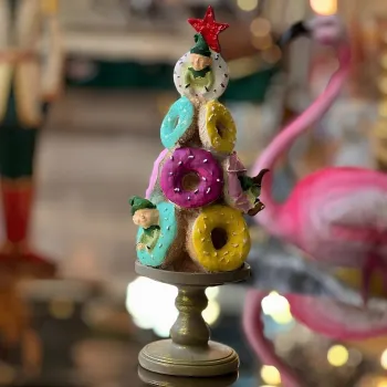 Decoratiune, CY0684, 10x10x32 cm, Poliester, Multicolor imagine