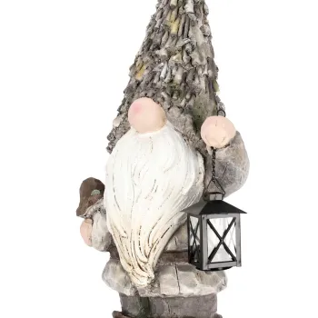 Decoratiune de gradina Florent Gnome, Bizzotto, 27.5x19.5x65 cm, magneziu, gri imagine