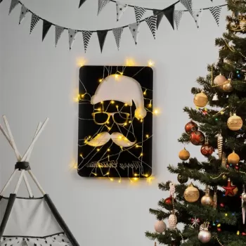 Decoratiune de luminoasa XMASBLACK-006, Tanelorn, 39x59 cm, metal, negru imagine