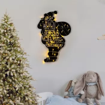 Decoratiune de luminoasa XMASBLACK-009, Tanelorn, 40x69 cm, metal, negru imagine