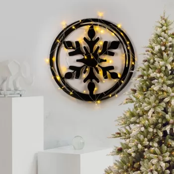 Decoratiune de luminoasa XMASBLACK-020, Tanelorn, 62x56 cm, metal, negru imagine