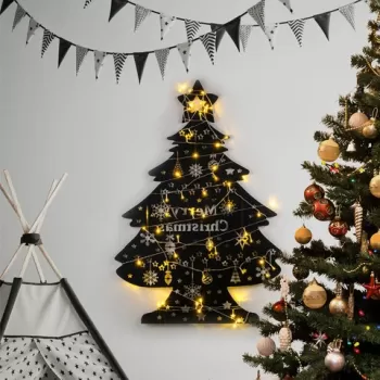 Decoratiune de luminoasa XMASBLACK-031, Tanelorn, 70x100 cm, metal, negru imagine