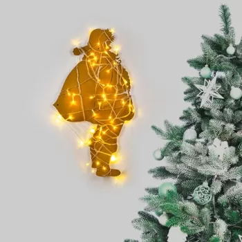 Decoratiune de luminoasa XMASGOLD-005, Tanelorn, 37x68 cm, metal, auriu imagine