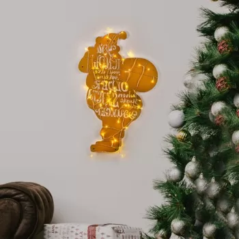 Decoratiune de luminoasa XMASGOLD-009, Tanelorn, 40x69 cm, metal, auriu imagine