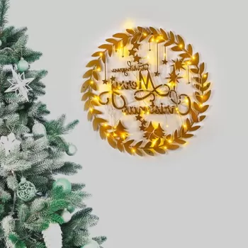 Decoratiune de luminoasa XMASGOLD-010, Tanelorn, 56x56 cm, metal, auriu imagine