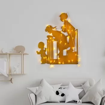 Decoratiune de luminoasa XMASGOLD-018, Tanelorn, 39x86 cm, metal, auriu imagine