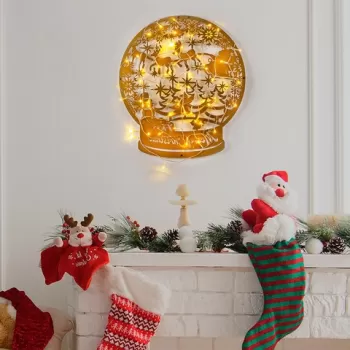 Decoratiune de luminoasa XMASGOLD-025, Tanelorn, 45x50 cm, metal, auriu imagine