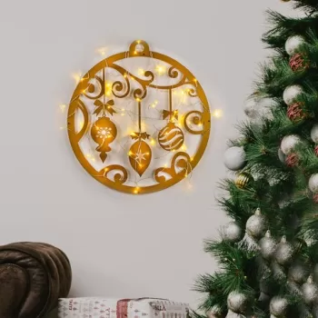 Decoratiune de luminoasa XMASGOLD-028, Tanelorn, 60x64 cm, metal, auriu imagine