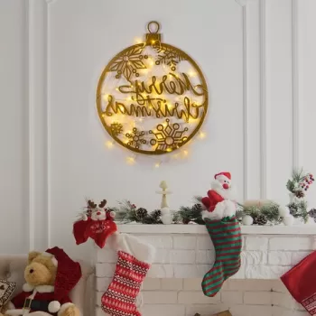 Decoratiune de luminoasa XMASGOLD-030, Tanelorn, 66x63 cm, metal, auriu imagine