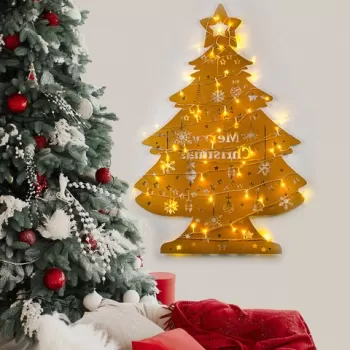 Decoratiune de luminoasa XMASGOLD-031, Tanelorn, 70x100 cm, metal, auriu imagine