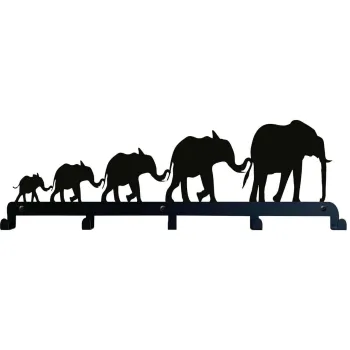 Decoratiune de perete, 3010, Metal, Dimensiune: 60 x 25 cm, Negru imagine
