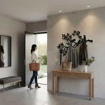 Decoratiune de perete, 3017, Metal, Dimensiune: 60 cm, Negru imagine