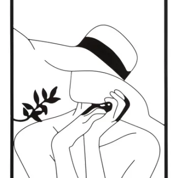 Decoratiune de perete 3D Elegant -B, Mauro Ferretti, 80 x 60 cm, fier, negru imagine