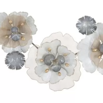 Decoratiune de perete 3D Flowery, Mauro Ferretti, 60x119 cm, fier imagine
