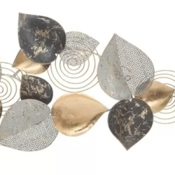 Decoratiune de perete 3D Half Leaf A, Mauro Ferretti, 97x43 cm, fier, multicolor imagine