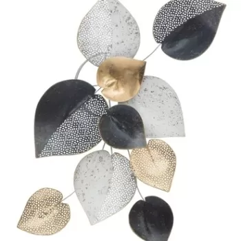 Decoratiune de perete 3D Half Leaf B, Mauro Ferretti, 62.5x40 cm, fier, multicolor imagine