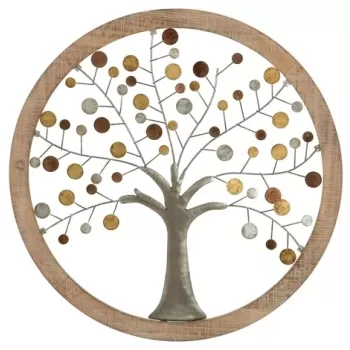 Decoratiune de perete 3D Tree of Life, Mauro Ferretti, O 61 cm, fier/MDF imagine