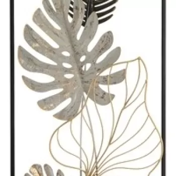 Decoratiune de perete 3D Tropical, Mauro Ferretti, 28.5x74 cm, fier imagine
