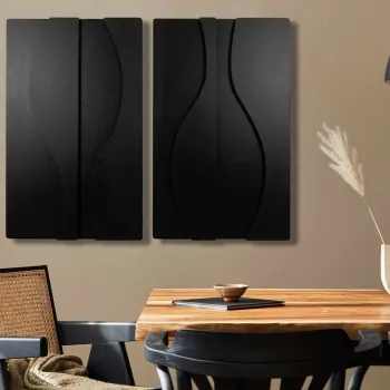 Decoratiune de perete, 3D70100-018, MDF, Plastic (Grosime: 10 mm                       , Negru imagine