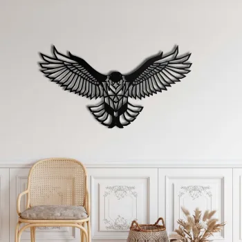 Decoratiune de perete, 5002, Metal, Dimensiuni: 76 x 38 cm, Negru imagine