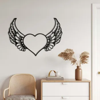 Decoratiune de perete, 5006, Metal, Dimensiune: 60 x 42 cm, Negru imagine