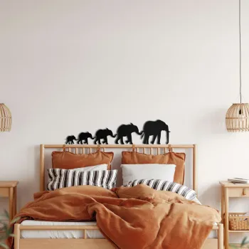 Decoratiune de perete, 5018, Metal, Dimensiune: 46 x 11 cm, Negru imagine
