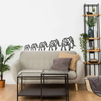 Decoratiune de perete, 5019, Metal, Dimensiune: 75 x 20 cm, Negru imagine