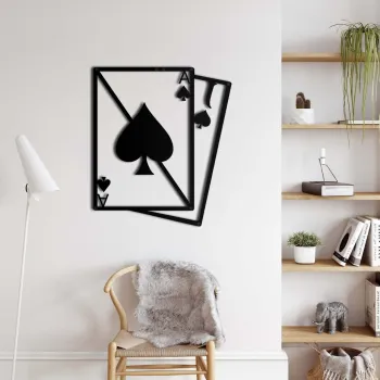 Decoratiune de perete, 5024, Metal, Dimensiuni: 38 x 46 cm, Negru imagine