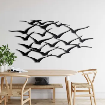 Decoratiune de perete, 5031, Metal, Dimensiuni: 76 x 38 cm, Negru imagine