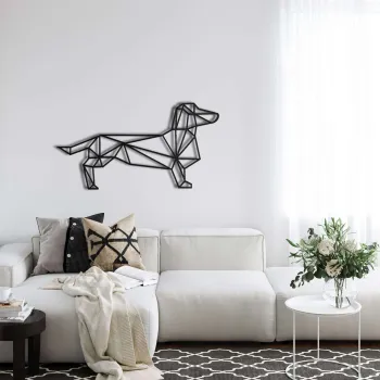 Decoratiune de perete, 5035, Metal, Dimensiune: 46 x 23 cm, Negru imagine