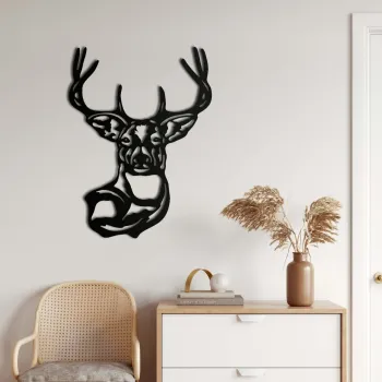 Decoratiune de perete, 5036, Metal, Dimensiuni: 66 x 90 cm, Negru imagine