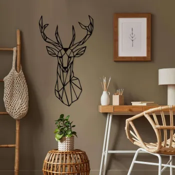 Decoratiune de perete, 5038, Metal, Dimensiune: 28 x 46 cm, Negru imagine