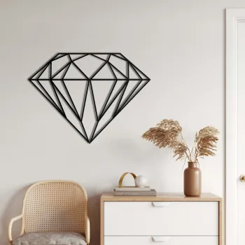 Decoratiune de perete, 5039, Metal, Dimensiuni: 61 x 43 cm, Negru imagine